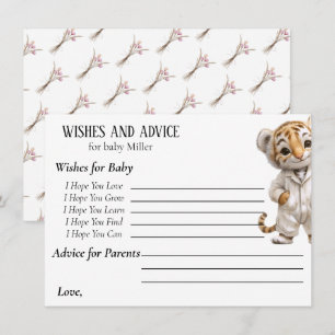 Whimsical Pajama Parade Wishes and Advice Enclosure Card