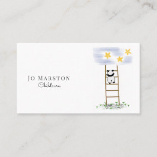 Whimsical Panda Bear Childcare Business Card