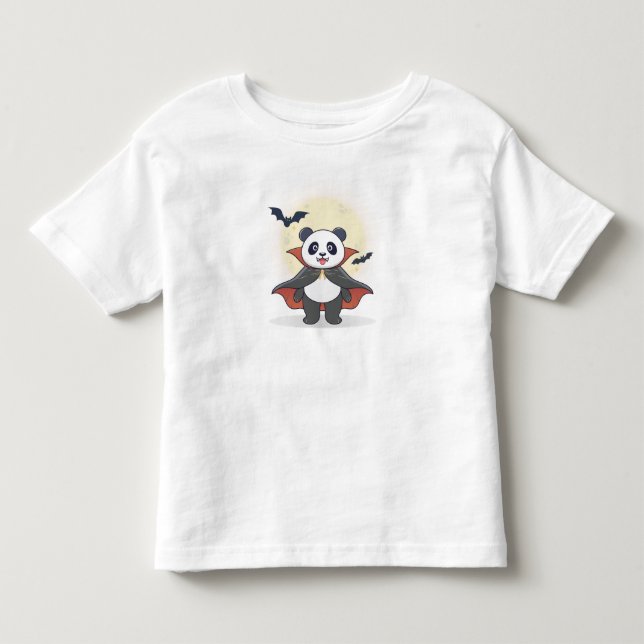 Whimsical Panda Wizard with Magic Hat Toddler T-shirt (Front)