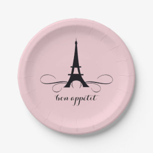 Whimsical Paris Eiffel Tower   Bridal Shower Paper Plate