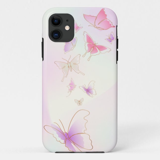 Whimsical Pastel Butterflies Case-Mate iPhone Case (Back)