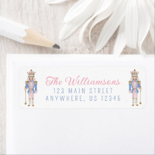 Whimsical Pastel Christmas Nutcracker Address