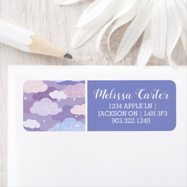 Whimsical Pastel Clouds and Stars Pattern (Insitu)