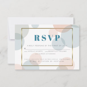 Whimsical Pastel Confetti Dots Meal Choice RSVP