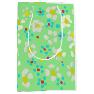Whimsical Pastel Daisy Floral Medium Gift Bag