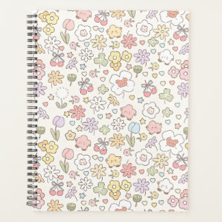 Whimsical Pastel Garden: A Pattern of Floral  Planner