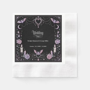 Whimsical Pastel Gothic Kawaii Wedding Napkin