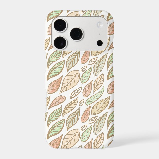 Whimsical Pastel Leaf Art Protective  (Back)