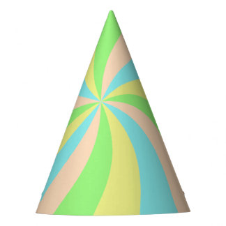 Whimsical pastel retro kid's party hat