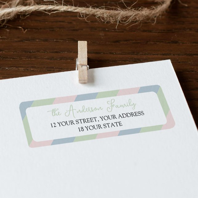 Whimsical Pastel Return Address Label (Creator Uploaded)