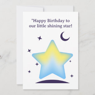 Whimsical Pastel Star and Moon Nursery Invitation