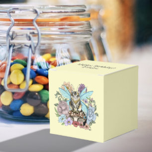 Whimsical Pastel Tabby Fairy Cat Floral Fantasy  Favor Box