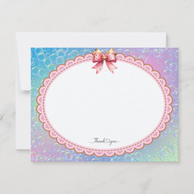 Whimsical Pastel "Thank You" Card (Front)
