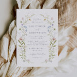 Whimsical Pastel Wildflower Frame Wedding Invitation<br><div class="desc">Introducing our whimsical pastel wildflower wedding invitation with a colourful vintage wildflower design! This invitation is perfect for those who want to add a touch of playful whimsy to their special day. The design features a variety of greenery and wildflowers in various pastel shades of pink, blue and yellow. Not...</div>