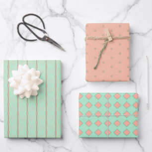 Whimsical Pastels Wrapping Paper Flat Sheet Set