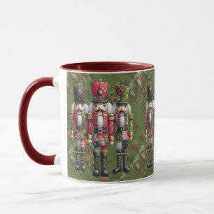 Whimsical Patchwork Christmas Nutcracker Trio Mug