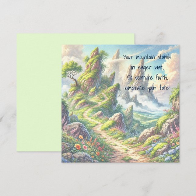 Whimsical Path & Quote Card (Front/Back)