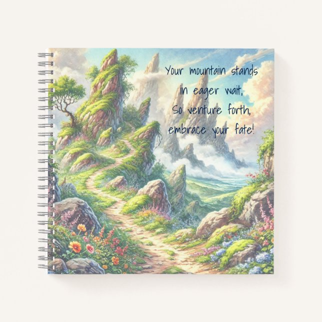 Whimsical Path & Quote Notebook (Front)