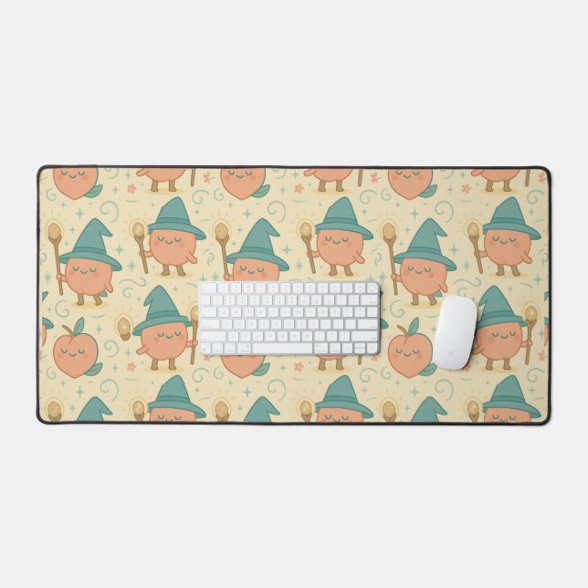 Whimsical Peach Fantasy Fabric  (Clavier et souris)