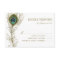 Whimsical Peacock Feather Wedding RSVP Card
