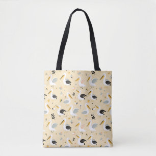 Whimsical Pelican Paradise Tote Bag