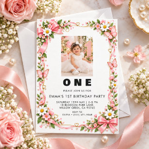 Whimsical Personalized Birthday Party Photo Card