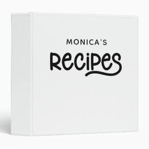 Whimsical Personalized Recipes Binder