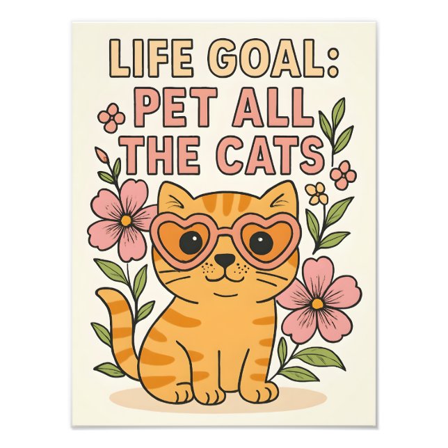 Whimsical Pet All The Cats Photo Print (Front)