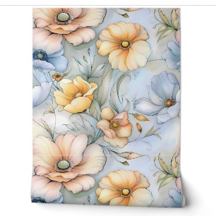 Whimsical Petal Illumination Botanical Wallpaper