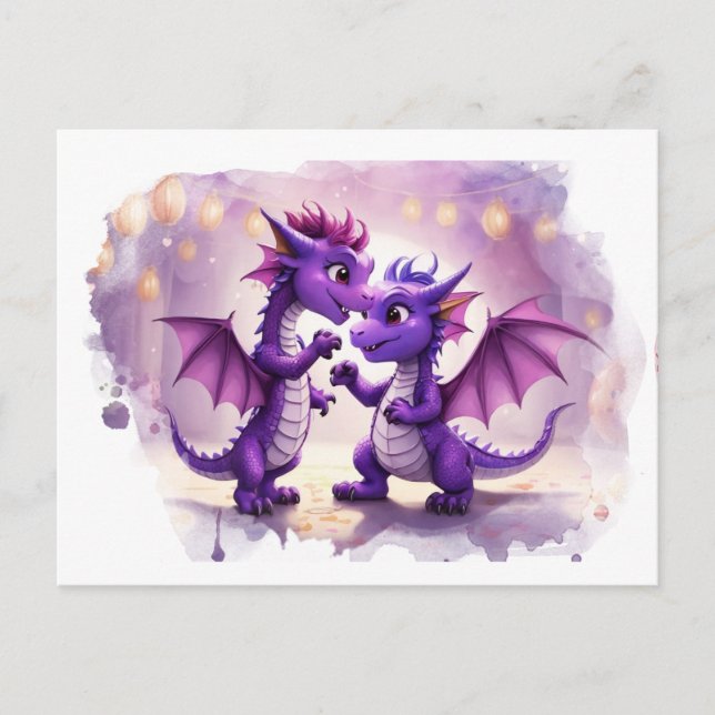 *~* Whimsical PHOTO Invite Dragon AP48 Postcard (Front)