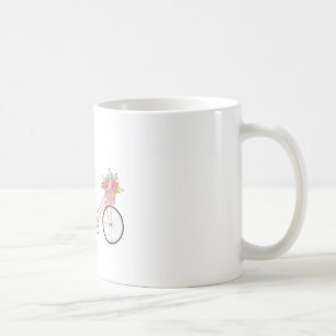 Whimsical Pink Bicycle Coffee Mug