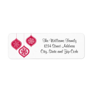 Whimsical Pink Christmas Ornaments Trio