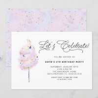 Whimsical Pink Cotton Candy Girls Birthday Party
