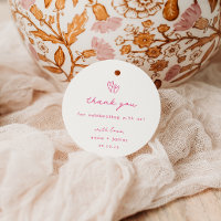 Whimsical Pink Doodle Heart Wedding
