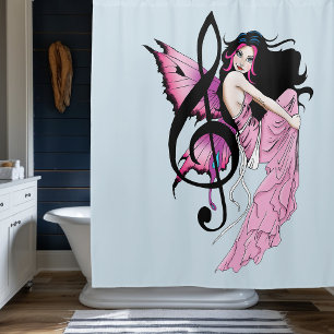 Whimsical Pink Fairy Blue Fantasy Music Note