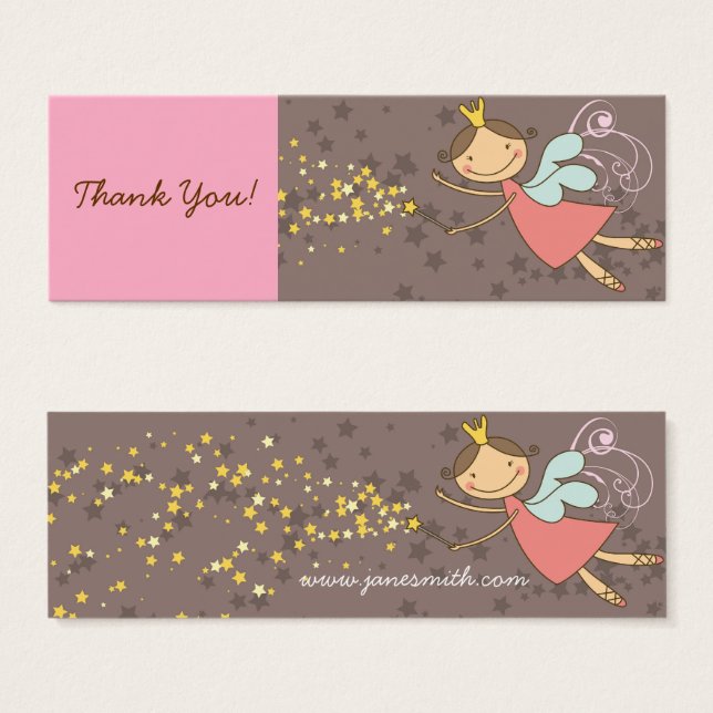 Whimsical Pink Fairy Princesse & Magical Stars Chi (Devant & derrière)