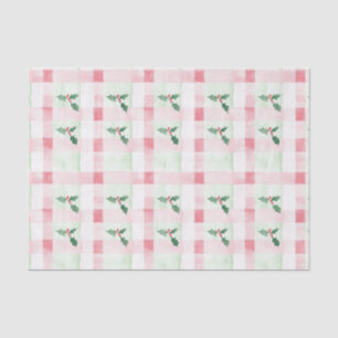 Whimsical Pink Green Retro Christmas  Tissue Paper