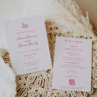 Whimsical Pink Handwritten Wedding