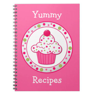 Whimsical Pink Recipe Notebook