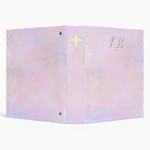Whimsical Pink Watercolor Binder