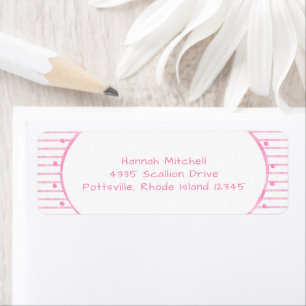 Whimsical Pink Watercolor Bow Stripe Baby Shower