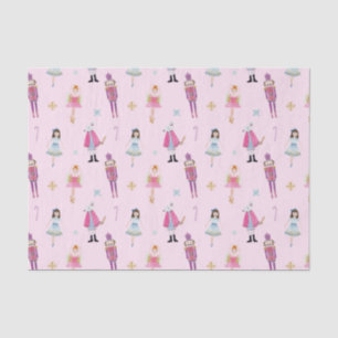 Whimsical Pink Watercolor Nutcracker Ballet Tissue Paper