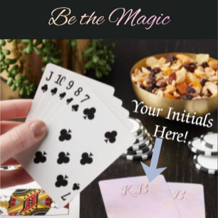 Whimsical Pink Watercolored Dorm Social Essential Playing Cards
