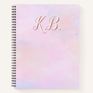 Whimsical Pink Watercolored Study Essential Notebook