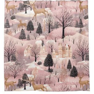 Whimsical Pink Winter Landscape (4)