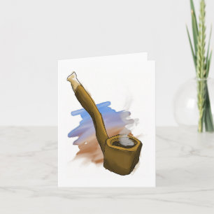 Whimsical Pipe Illustration Note Card