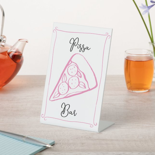 Whimsical Pizza Bar Sign (In SItu)