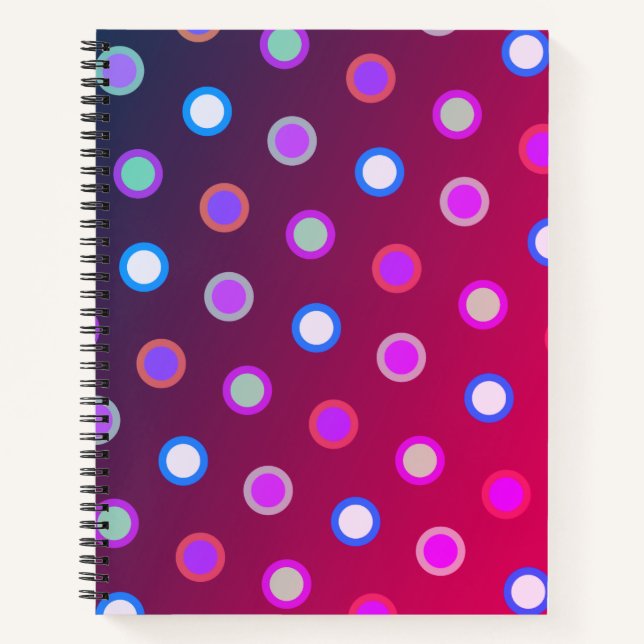 Whimsical Polka Dot Notebook (Front)