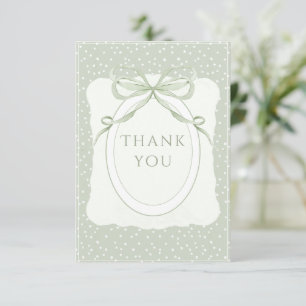 Whimsical Polkadot Vintage Thank You Card