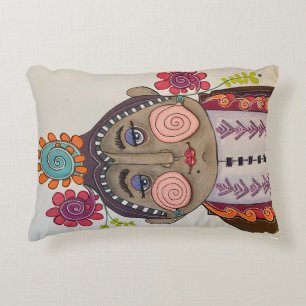 Whimsical Portrait Accent Pillow